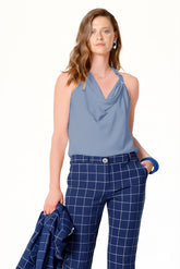 Top Lilla Gasa Georgette